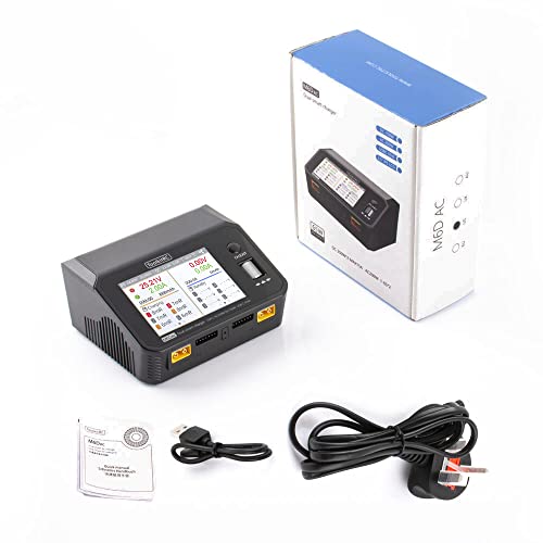 ToolkitRC M6DAC AC 200W DC 700W 15A*2 USB-C 65W QC3.0 Dual Channel Smart Lipo Battery Charger Discharger for 1-6S Lipo LiHV Lipo Battery
