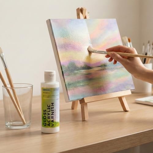 4.06fl oz High Gloss Varnish Clear Paint Sealer for Acrylic Painting