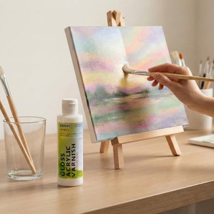 4.06fl oz High Gloss Varnish Clear Paint Sealer for Acrylic Painting
