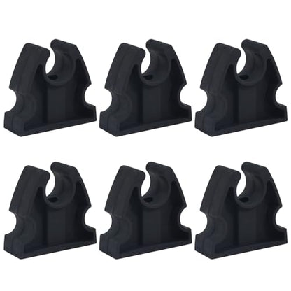 Rubber Pole Light Storage Clips for Boat to Hold 3/4 Inches Poles, Versatile Black Clips for Marine Organization Boat Accessories
