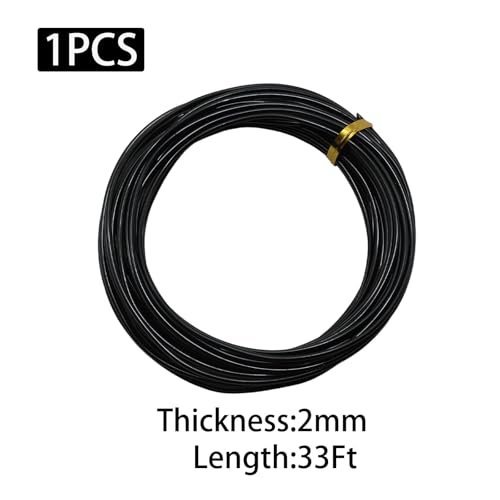 12Gauge(2mm) Aluminum Craft Wire, 33Ft Bendable Metal Wire, Black - color: Black, size: 2mm