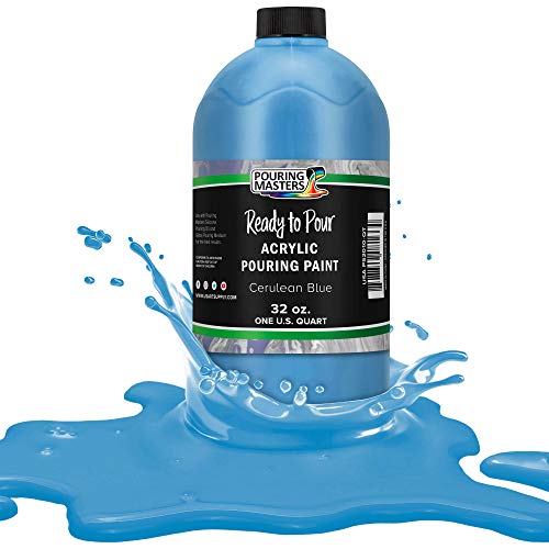 Pouring Masters Cerulean Blue 32-oz Ready to Pour Acrylic Pouring Paint