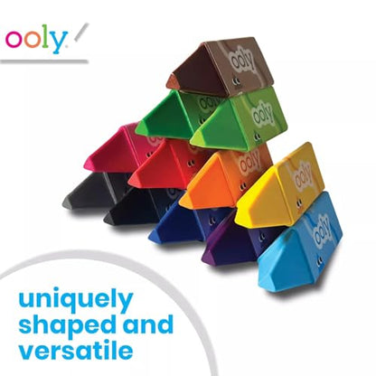 Ooly Jumbo Triangle Crayons for Toddlers, Set of 12 - style: Jumbo Triangle