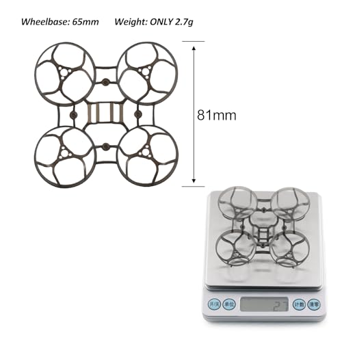 Happymodel Mobula6 2024 Drone Frame 65mm Wheelbase, Ultra Lighter 65mm Brushless Tiny Whoop Frame Durable, Compatible with 0603/0702/0802 Brushless Motor (1PCS)