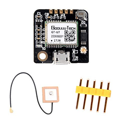 GT-U7 GPS Module GPS Receiver Navigation Satellite Positioning NEO-6M with 6M 51 Microcontroller STM32 R3 + I-P.EX Active GPS Antenna High Sensitivity for Arduino Drone Raspberry Pi Flight - size: 1 PCS