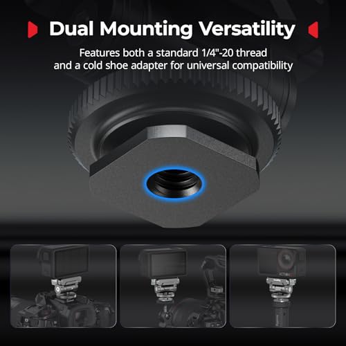 SMALLRIG Cold Shoe Adapter Mount for DJI Osmo 360 / Action 5 Pro / 4/3 - style: Cold Shoe Mount-Aluminum