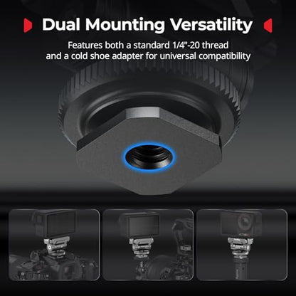 SMALLRIG Cold Shoe Adapter Mount for DJI Osmo 360 / Action 5 Pro / 4/3 - style: Cold Shoe Mount-Aluminum