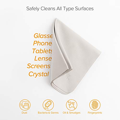 UPPERCASE Designs GhostBlanket Microfiber Cleaning Cloth for Glasses, Tablet, Laptop Screens, Phone Screens, Camera Lenses (8 Pack) - size: 8 Pack