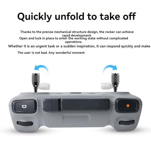 Foldable RC/RC2 Controller Joystick for DJI Mini 3 Pro/Mini 4 Pro/Air 3/Mavic 3, Retractable Aluminum Alloy Drone Control Thumb Sticks Replacement Accessories (Silver) - color: Rc/Rc2(silver)
