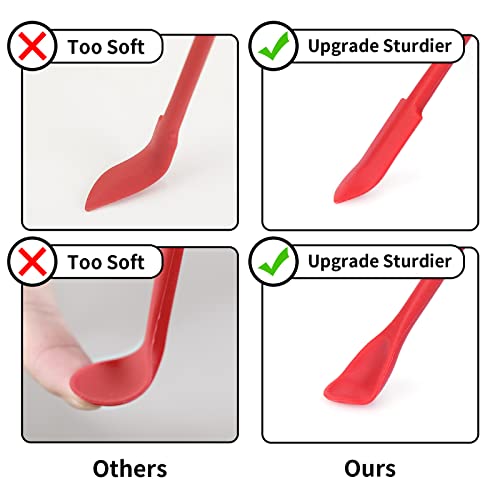 Cuttte 2pcs Mini Makeup Spatula Silicone Skincare Spatula Set for Cosmetic