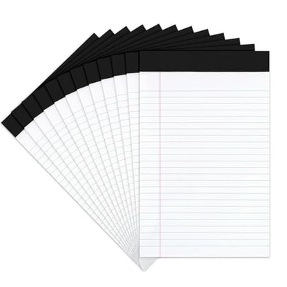 Goefun Legal Pads 8.5 x 11-50 Sheets Notepad, 12 Pack White Lined Notepads - color: white, size: 8.5x11