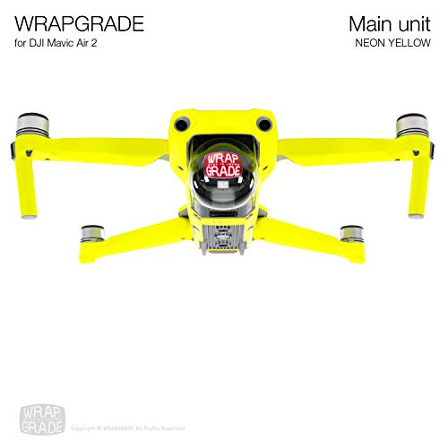 Wrapgrade Main Unit Skin Compatible with DJI Mavic Air 2 (NEON Yellow) - color: Neon Yellow