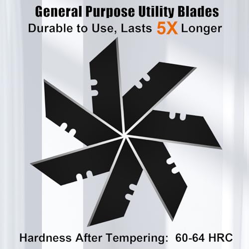 Vickay 30 Pack Utility Knife Blades, SK5 Box Cutter Blades, Razor Blades - color: Black, size: 30 Pack