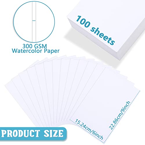 Spiareal 100 Sheets 6 x 9 Inch 100 Sheets Watercolor Paper Bulk 140 Lb - size: 6 x 9 Inch