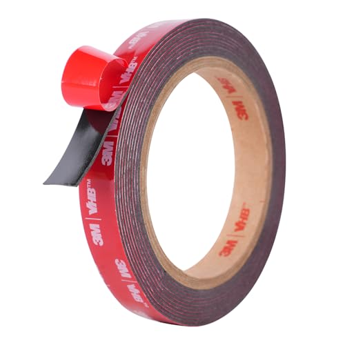 Double Sided Tape Heavy Duty, Waterproof Mounting Foam Tape, 9.9ft Length, 0.6in Width, High Temperature Resistant Adhesive Tape for Car, LED Strip Light, Office Decor, Uses VHB 5952 Raw Material - size: 0.6in x 9.9ft - 5952