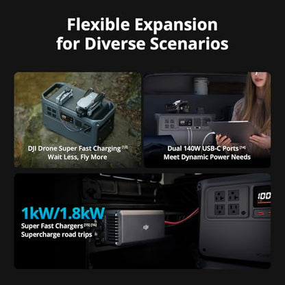 DJI Power 1000 V2 Portable Power Station, 1024Wh LFP Battery