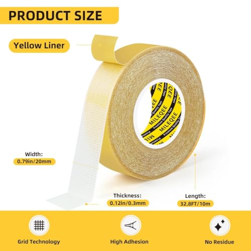 High Tack Double Sided Tape Heavy Duty Grid Mesh Magic,0.79" x 33FT - size: 1 Pack, 0.79" x 33FT