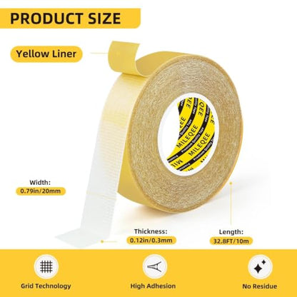 High Tack Double Sided Tape Heavy Duty Grid Mesh Magic,0.79" x 33FT - size: 1 Pack, 0.79" x 33FT