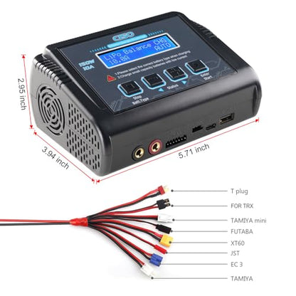 LiPo Battery Charger, 150W 10A Balance Fast Charger for RC Car Drone