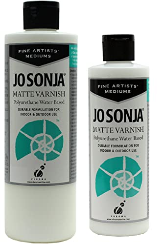 Jo Sonja Polyurethane Matte Varnish - 8oz Bottle - size: 8oz Bottle