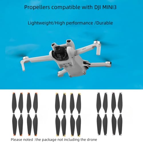 16 pcs mini 3 propllers with scresws Quick Release Drone Blades Compatible with DJI mini 3 with Lower noice with high Performance