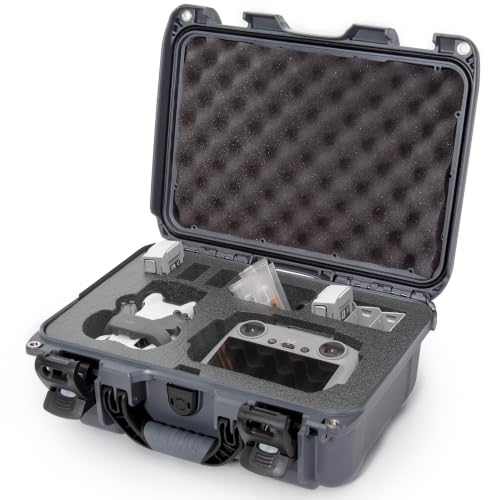 NANUK 915 DJI™ Mini 3 & 4 Pro - Waterproof Hard Case with Drone Foam Insert, Crushproof, Portable Travel Case, Made in Canada – Graphite (15.8" x 12.1" x 6.8") - color: Graphite