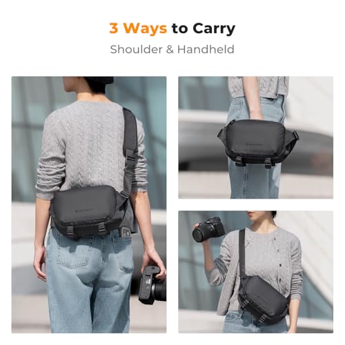 K&F CONCEPT Small Camera Sling Bag Everyday Shoulder Bag - color: 14 Black Small