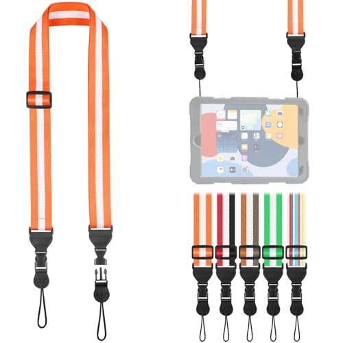 FIEIL Adjustable Shoulder Strap, Comfortable for Camera Neck Lanyard iPad Strap iPad Strap for iPad, Camera, Binocular, Crossbody, Tablet, Laptop, Binocular, Luggage Bag(Orange & White A93) - color: Orange & White A93