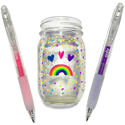 Ooly Jelly Gloss Neon Multi-Surface Deco Gel Pens, Set of 6 - style: Jelly Gloss Deco - Multi Surface