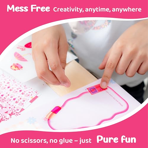 jackinthebox Happy Journal Kit for 8-12 Year Old Girls, Craft Scrapbook Set - color: Pink