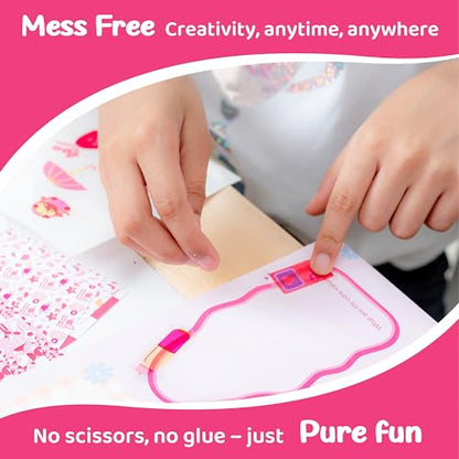 jackinthebox Happy Journal Kit for 8-12 Year Old Girls, Craft Scrapbook Set - color: Pink