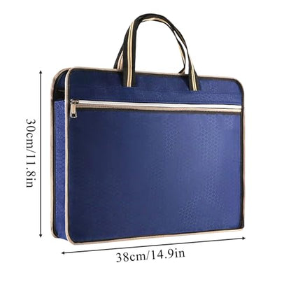 Document Bag with Handle Zipper Folder Small Briefcase Document Pouch for Book Carrying Bag Notary Bag 11.8"x14.9"（5Pcs）