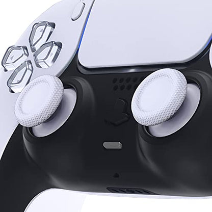 eXtremeRate Solid White Replacement Thumbsticks for PS5 Controller, Custom Analog Stick Joystick Compatible with PS5, for PS4 All Model Controller - Controller NOT Included - color: Solid White