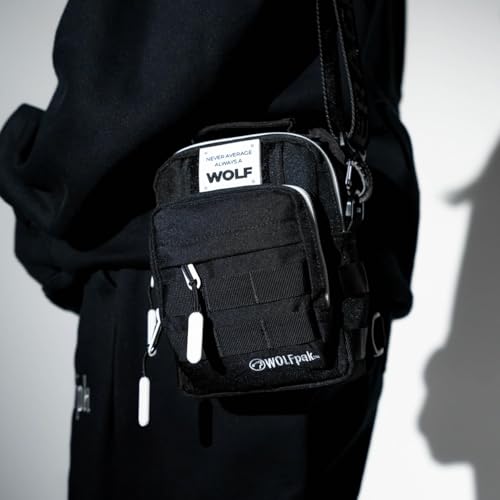 WOLFpak 4L Mini Tactical Sling Bag Crossbody - color: Alpha Black White Accents