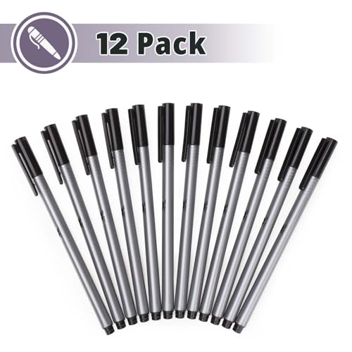 Mr. Pen- Black Fineliner Pens, 12 Pack, Fine Point - color: Black, size: 12 Pack