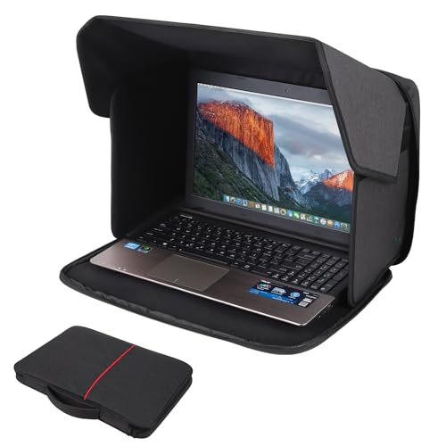 Laptop Sun Shade,Laptop Sun Glare Shield Privacy Cover for Working Outside - size: 15-16''