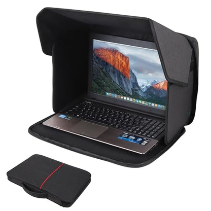 Laptop Sun Shade,Laptop Sun Glare Shield Privacy Cover for Working Outside - size: 15-16''