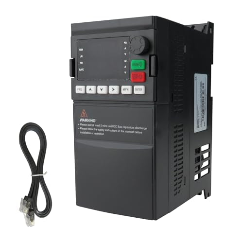 VFD 220V / 2.2KW 3HP 10A ，Single Phase 220V-240V Input to 3 Phase 220V-240V Output Variable Frequency Drive, VFD for AC Motor Speed Control ，Single-Phase Input, 3 Phase Output