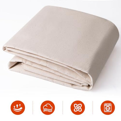 3 Yards Natural Cotton Canvas Duck Fabric for Arts & Crafts, Backings, Covers, 60 Inches Wide, 7 oz,