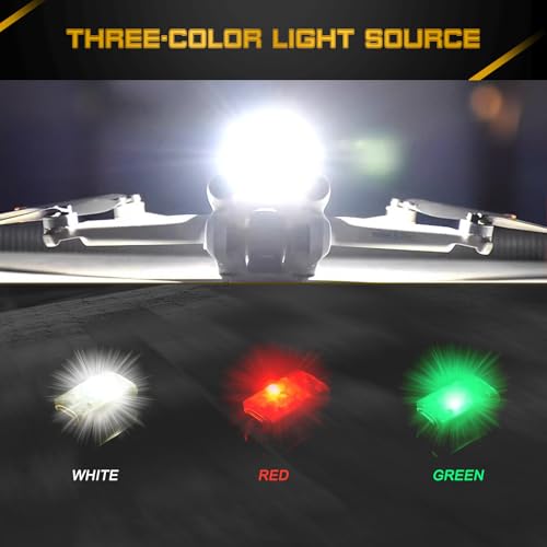 x xotic tech Mini Drone Strobe Light Super Bright LEDs Compatible with DJI RC Quadcopters Drone Night Flying Anti Collision LED Lamp Rechargable Accessories(2 Sets) - size: 2 Sets