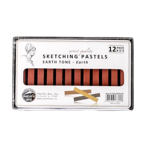 Pacific Arc - Sketching Pastel Set, 12-piece – Earth Tone 53 - color: Earth Tone 53