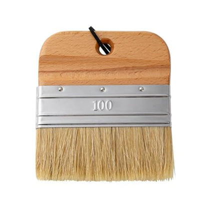 4 Inch Flat Paddle Paint Brush, Chalk Brush with Wooden Handle - size: 4 Inch Paddle Paint Brush