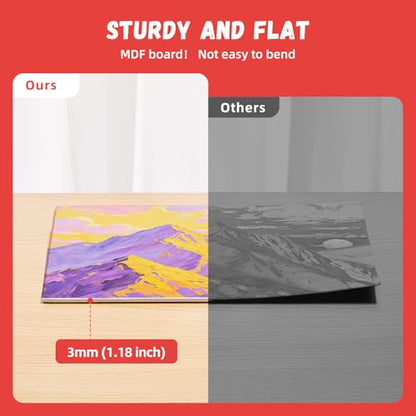 Simetufy 12 Pack 16x20 Inch Flat Canvas Panels Large Painting Boards - size: 16"x20"
