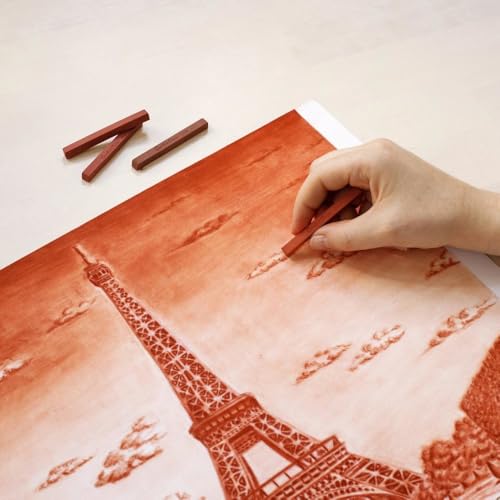 Conté à Paris 12 Count Sketching Crayons Set, Sanguine - style: 12 Count - Sanguine