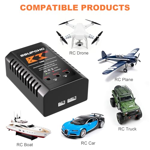 LiPo Battery Charger, Balance Charger for 2S 3S XHR Plug Battery