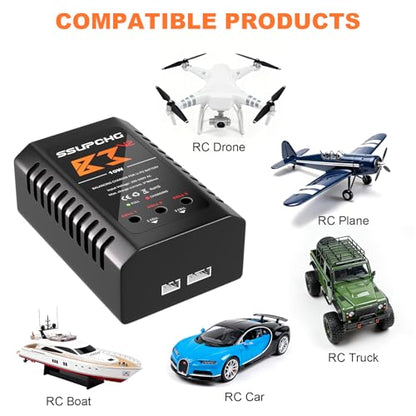 LiPo Battery Charger, Balance Charger for 2S 3S XHR Plug Battery