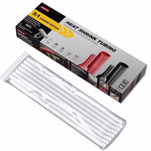 CUBEFELLER® 3:1 Ratio 1/8 Inch (3.2mm) Clear Heat Shrink Tubing - 20ft (6.1M Total Length), Marine Grade Waterproof Adhesive Lined, Insulation Sealing Oil-Proof Wear-Resistant,ET2032C - color: Clear, size: 3.2mm (1/8") - 20ft