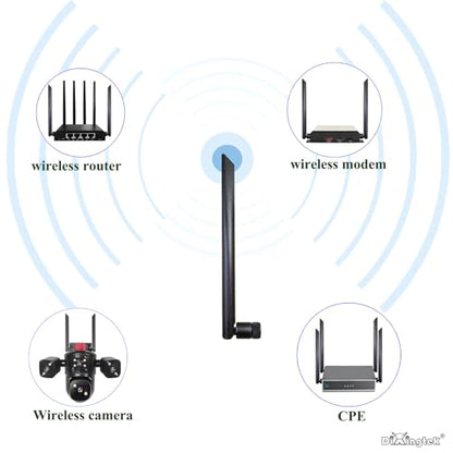 5G 4G LTE 3G 600-6000MHz RP-SMA MIMO Antenna (2-Pack)