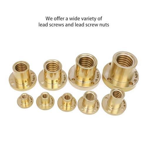 T10 10mm Lead Screw 5.91 inch / 150mm Length, Right and Left Hand Bi Direction Lead Screw with 2Pcs Brass Nuts (Acme Thread, Pitch of Screws: 2mm, Lead: 2mm, Single Start) Used in 3D Printer - size: L: 150mm / 5.91 inch, style: T10 x 2