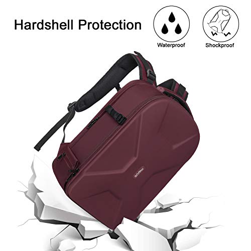 MOSISO Camera Backpack, DSLR/SLR/Mirrorless Photography Camera Bag - color: Wine Red
